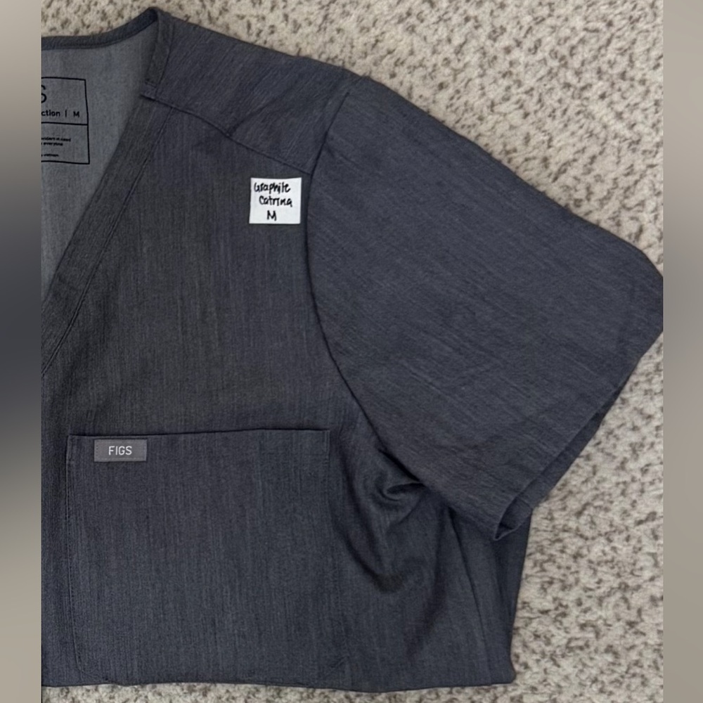 FIGS scrubs Graphite grey color Catrina top